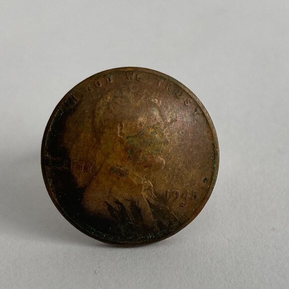 Vintage Penny Ring Rounded Gold Adjustable Estate Find 1945 - Picture 2 of 4